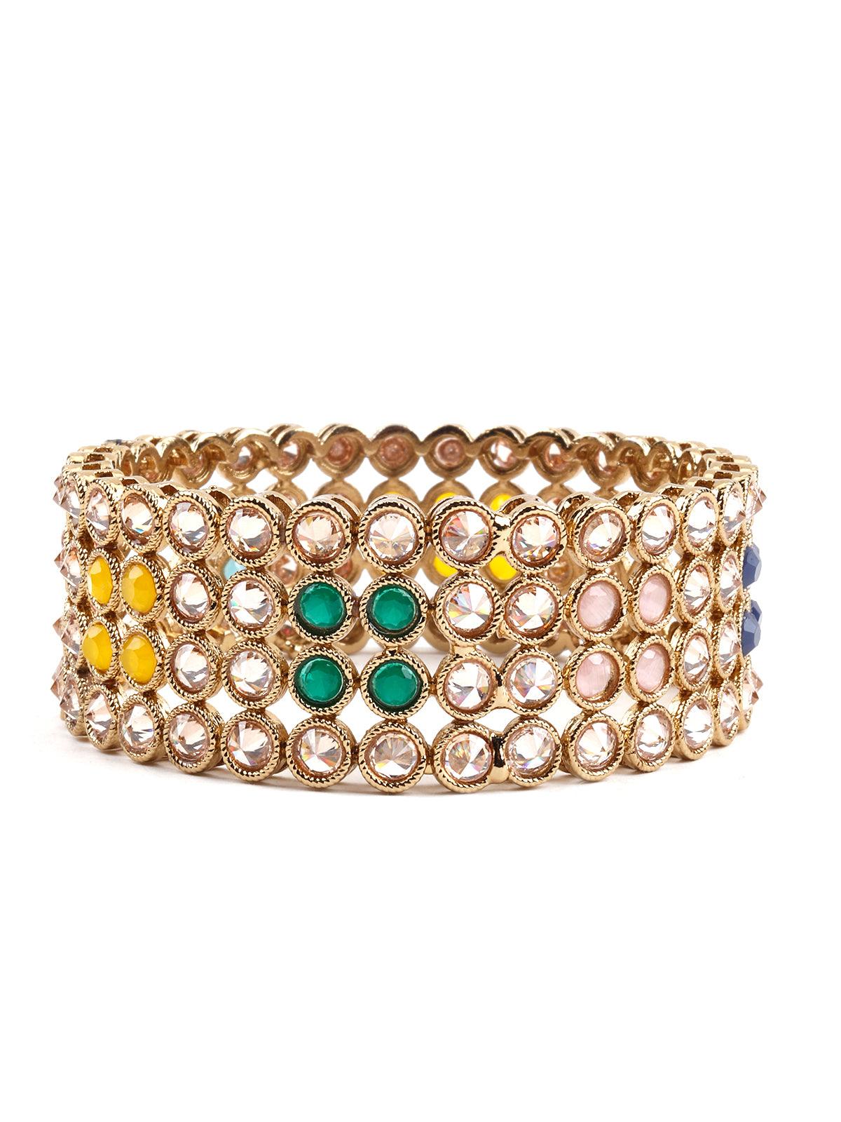 Stunning Golden Kada Bracelet - Rajwada