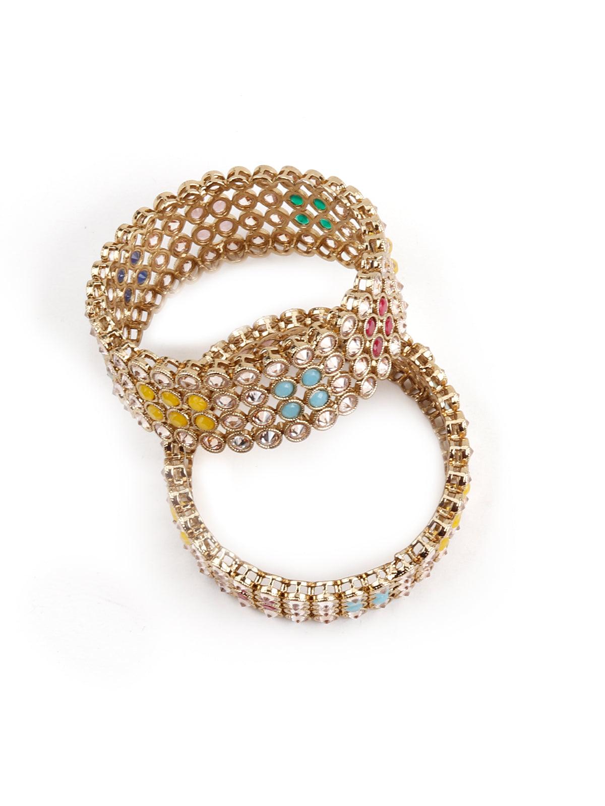 Stunning Golden Kada Bracelet - Rajwada