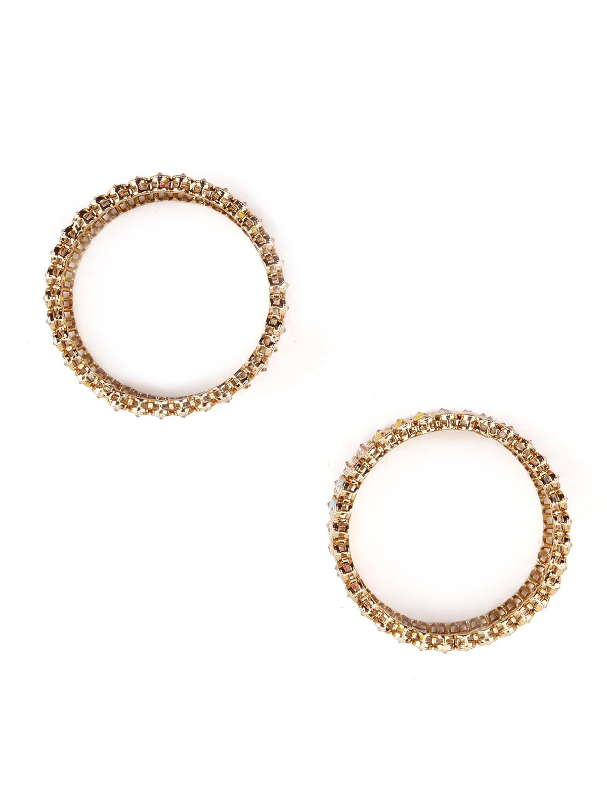 Stunning Golden Kada Bracelet - Rajwada