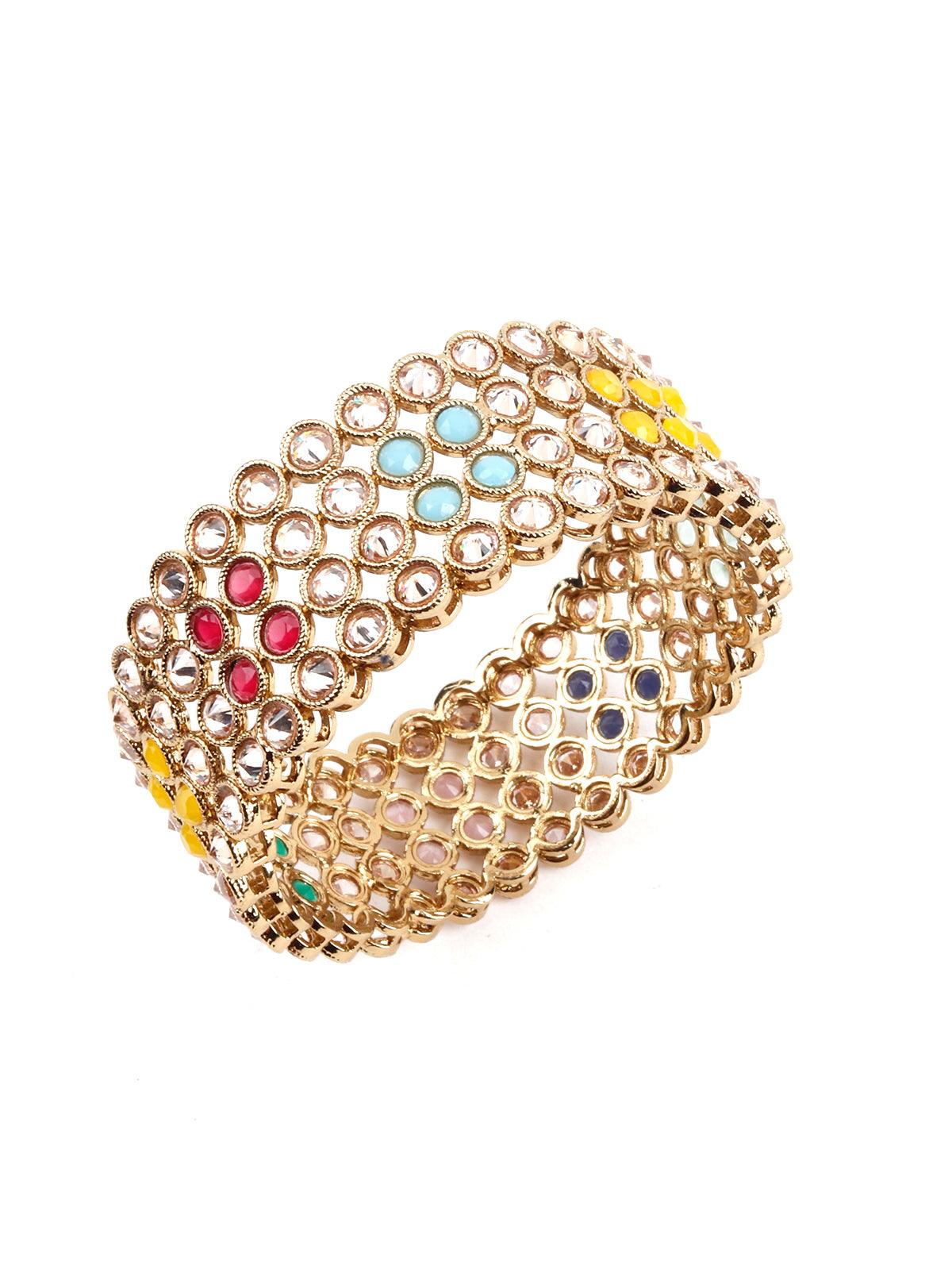 Stunning Golden Kada Bracelet - Rajwada