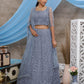 Stunning Grey Net Lehenga Choli Set - Rajwada