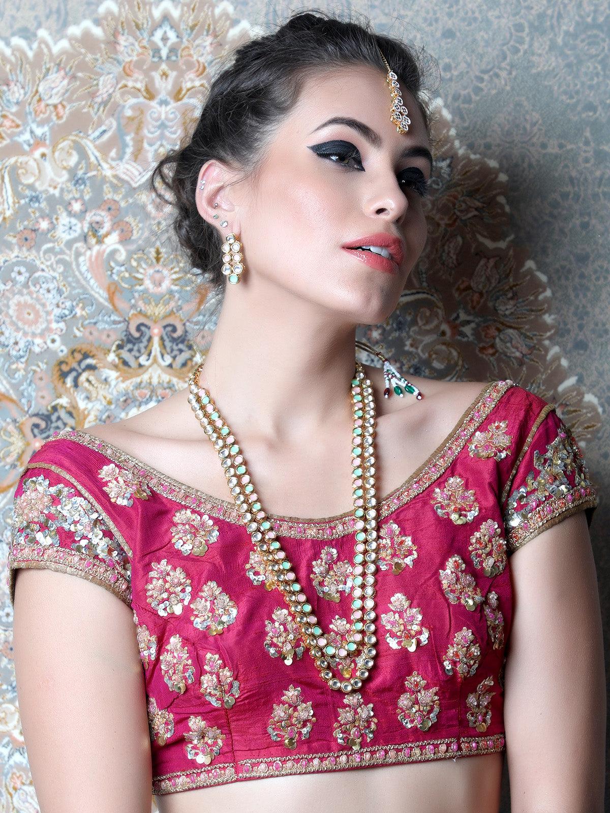 Stunning Long Double Sided Necklace Set for Women - Rajwada