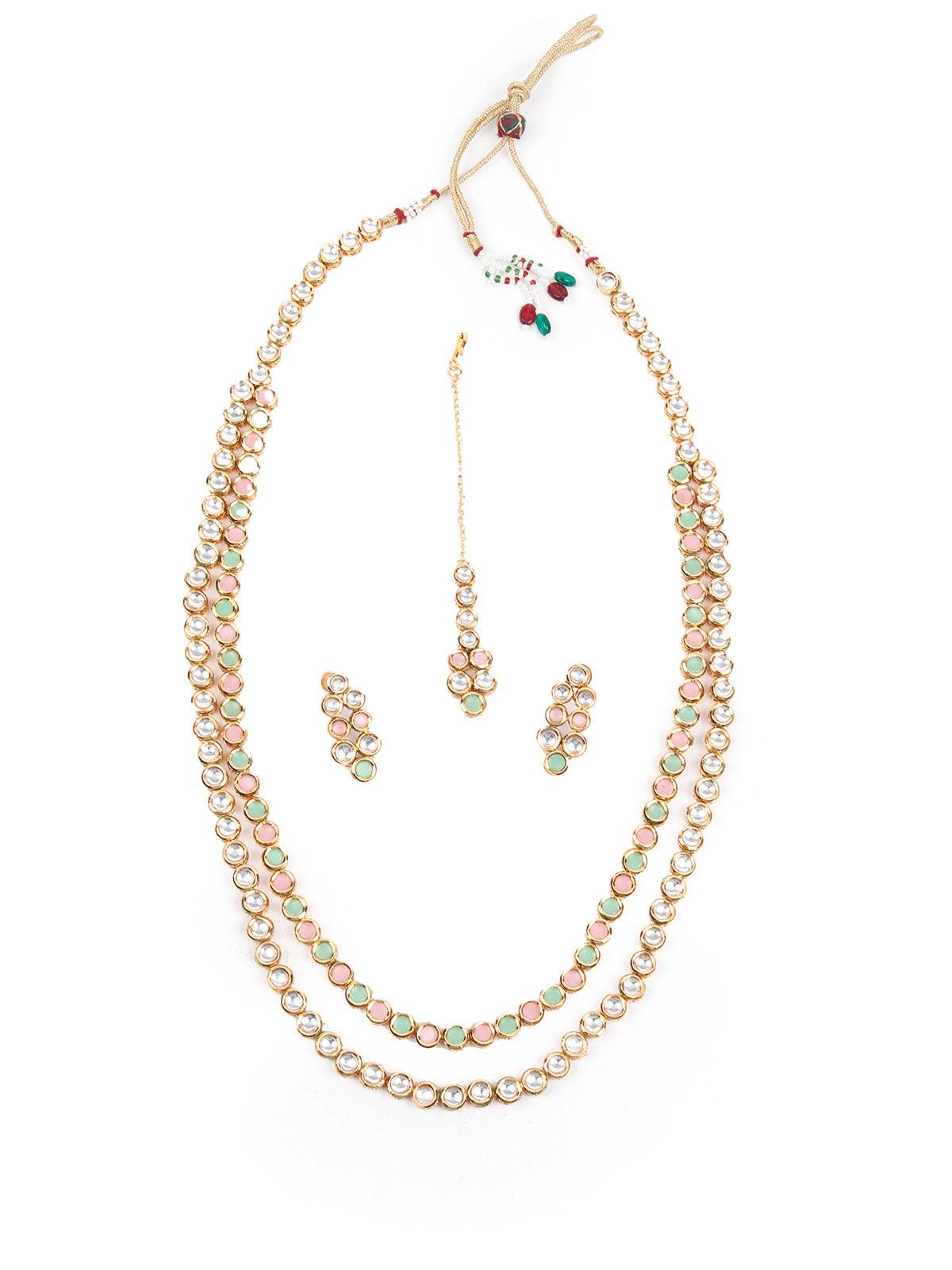 Stunning Long Double Sided Necklace Set for Women - Rajwada