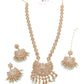 Stunning Long Gold Kundan Studded Necklace Set for Women - Rajwada