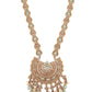 Stunning Long Gold Kundan Studded Necklace Set for Women - Rajwada