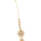 Stunning Long Gold Kundan Studded Necklace Set for Women - Rajwada