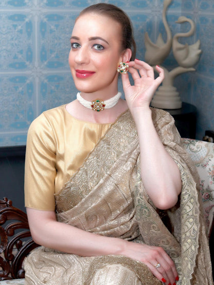Stunning Multicolored Choker Set - Rajwada