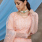 Stunning Peach Net Lehenga Choli Set - Rajwada