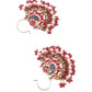 Stunning red beaded statement drop earrings - Rajwada