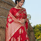 Stunning Red Silk Saree - Rajwada