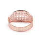 Stunning rose gold broad embellished bracelet - Rajwada