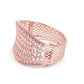 Stunning rose gold broad embellished bracelet - Rajwada