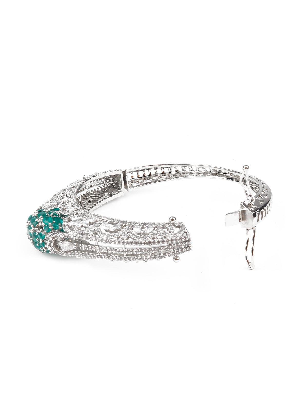Stunning silver studded bracelet - Rajwada