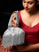 Stunning Silver Tassel Batuwa - Odette