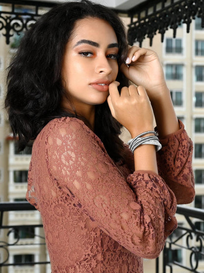 Stunning Silver Twisted Statement Band Bracelet - Rajwada