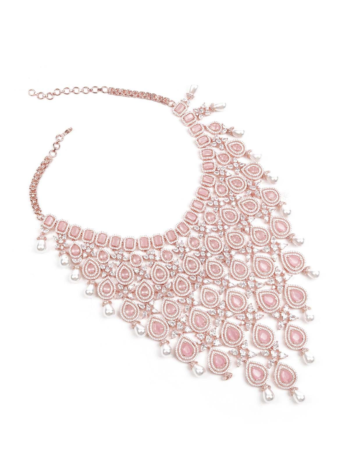 STUNNING STONE CHOKER NECKLACE SET FOR WOMEN - Rajwada
