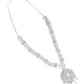 Stunning studded silver necklace set for women - Rajwada