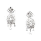 Stunning studded silver necklace set for women - Rajwada