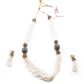 Stunning white beaded statement necklace set - Rajwada