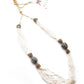 Stunning white beaded statement necklace set - Rajwada