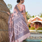 Stunning Woven Light Pink Banarasi Silk Saree - Rajwada