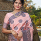 Stunning Woven Light Pink Banarasi Silk Saree - Rajwada