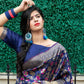 Stunning Woven Navy Banarasi Silk Saree - Rajwada