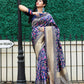 Stunning Woven Navy Banarasi Silk Saree - Rajwada