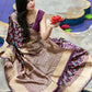 Stunning Woven Purple Banarasi Silk Saree - Rajwada