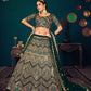Stylish Dark Green Georgette Lehenga Set - Rajwada