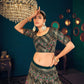 Stylish Dark Green Georgette Lehenga Set - Rajwada