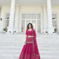 Stylish Deep Pink Chinon Chiffon Lehenga Choli Set - Rajwada