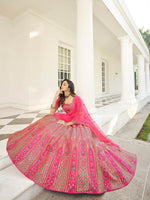 Stylish Deep Pink Silk Lehenga Set - Rajwada