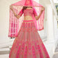 Stylish Deep Pink Silk Lehenga Set - Rajwada