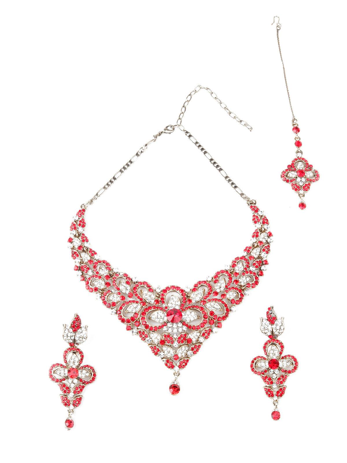STYLISH FAUX STONES CHOKER NECKPIECE - Rajwada