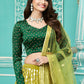Stylish Florescent Green Georgette Lehenga Set - Rajwada