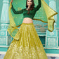 Stylish Florescent Green Georgette Lehenga Set - Rajwada