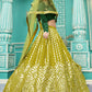 Stylish Florescent Green Georgette Lehenga Set - Rajwada