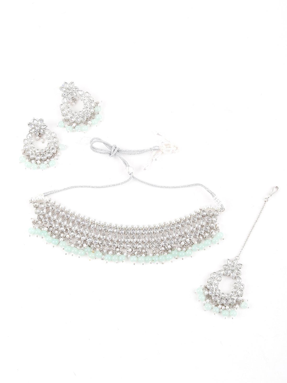 Stylish Green Choker Set - Rajwada