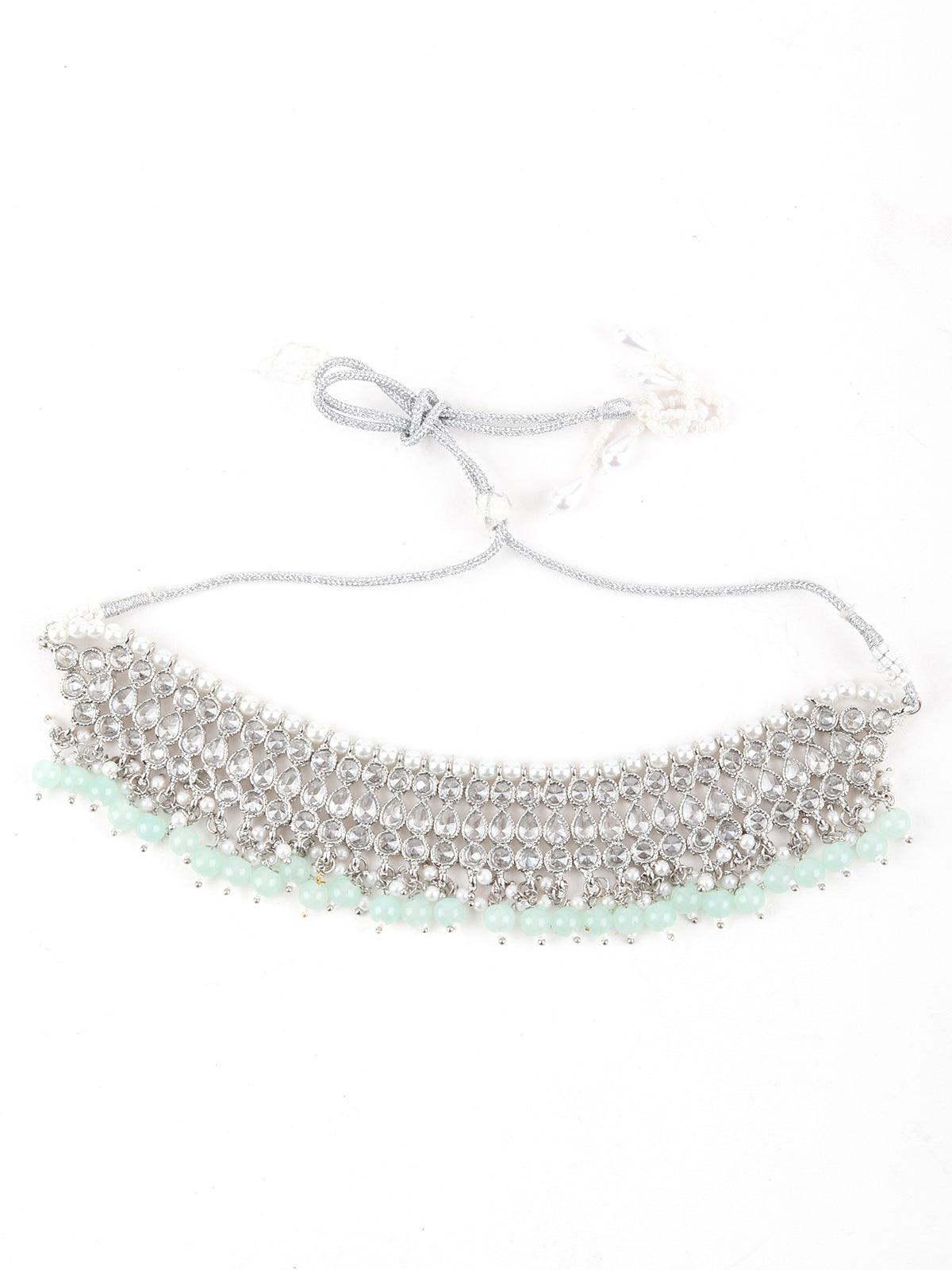 Stylish Green Choker Set - Rajwada
