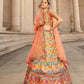 Stylish Multi Colored Art Silk Lehenga Choli Set - Rajwada