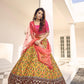 Stylish Mustard Yellow Art Silk Lehenga Set - Rajwada