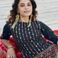 Stylish Navy Blue Chinon Chiffon Lehenga Choli Set - Rajwada