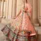 Stylish Peach Art Silk Lehenga Choli Set - Rajwada