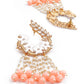 STYLISH PEACH DANGLE EARRINGS - Rajwada