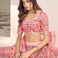 Stylish Pink Art Silk Lehenga Set - Rajwada