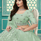 Stylish Pista Green Georgette Lehenga Set - Rajwada