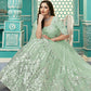 Stylish Pista Green Georgette Lehenga Set - Rajwada
