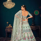 Stylish Pista Green Georgette Lehenga Set - Rajwada