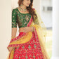 Stylish Red Silk Lehenga Choli Set - Rajwada